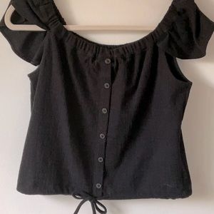 Madewell women’s textured black top
